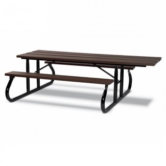 GV115G 8ft ADA Picnic Table Site Seating Composite Wood Bench